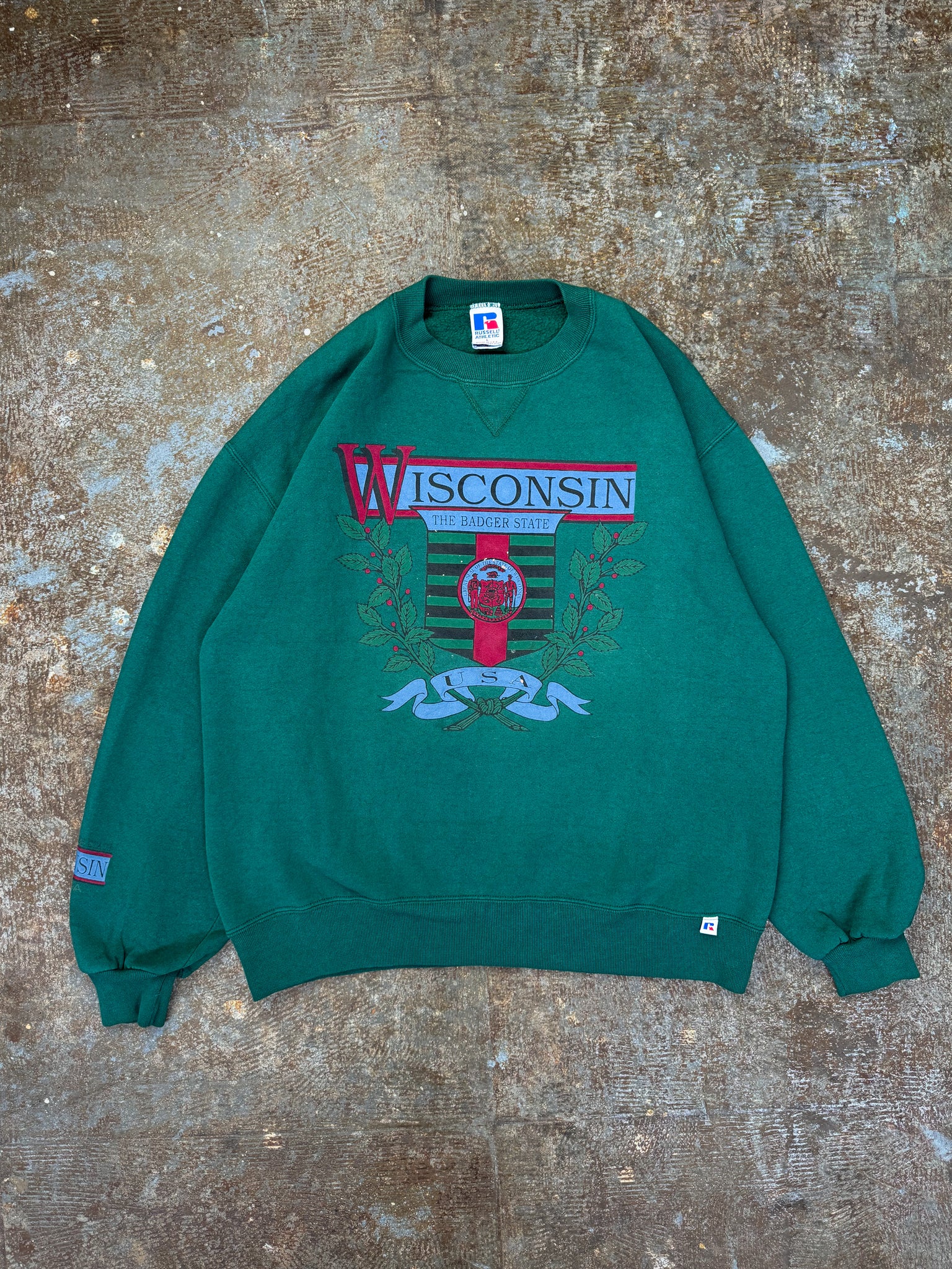 WISCONSIN RUSSELL CREWNECK